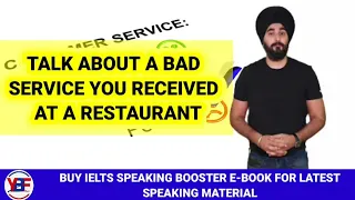 Talk About A Bad Service You Received At A Restaurant | #RamanIelts Cue Card May-Aug 2021