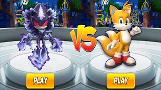 Sonic Forces Speed Battle - Mephiles the Dark vs Movie Tails - All 66 Characters Unlocked Gameplay