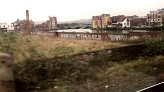 Ride from Belfast Central to Titanic Quarter on a NI Railways 4000 DMU (21/2/17)