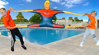 ОБИДЕЛ Тишу...отпустил ТРАМПА. Антистресс ГИГАНТ Stretch Armstrong!