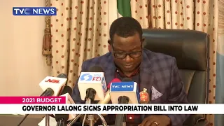 Governor Lalong Signs  2021 Appropriation Bill Into Law