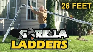 Using Gorilla Ladders MPX 26' Aluminum Multi-Position Ladder with 375 lb