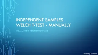 Manual - Independent samples Welch t test