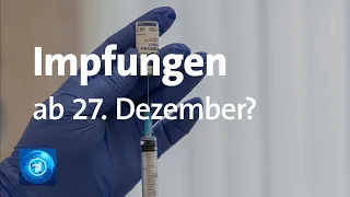 Corona: Impfstart in Deutschland möglicherweise am 27. Dezember - Lage in Sachsen weiter dramatisch
