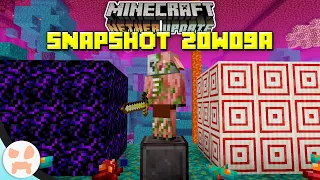 CRYING OBSIDIAN, TARGET BLOCK & MORE! | Minecraft 1.16 Nether Update Snapshot 20w09a