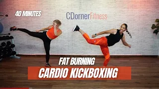 40 Minutes FAT BURNING Cardio Kickboxing Workout // Optional Light Dumbbells