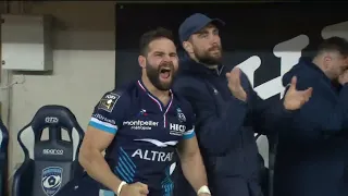 TOP 14- Essai de Brandon PAENGA-AMOSA (MHR) - Montpellier HR - Section Paloise -J17-Saison 2021/2022