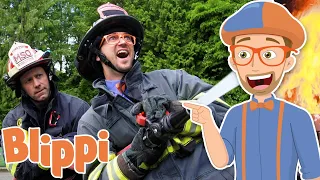 Blippi Visits a Firetruck Station! | Learn about Vehicles for Kids | Educational Videos for Toddlers