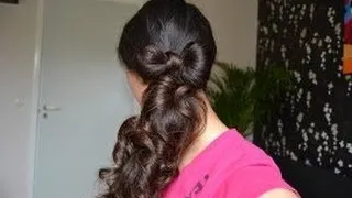 Прическа Бант из волос.hair bow ponytail