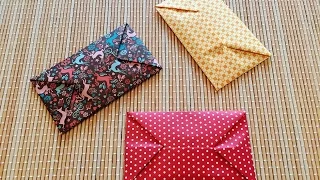 Easy Origami Envelope : โอริกามิวิธีพับซองจดหมายสวยและทำง่าย