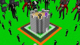 НУБ ПРО И ДЕВУШКА СТРОЯТ БАШНЮ ПРОТИВ 10000 КАМЕРАМЕНОВ В МАЙНКРАФТ! CAMERAMAN MINECRAFT