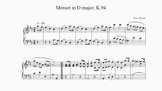 Mozart, Minuet in D major, K.94 [3M, WR]