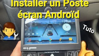 👨‍🔧Comment installer un poste à Écran Androïd universel dans votre voiture‼️👍