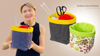 Organize Your Home With Reversible Baskets In 5 Sizes / Tutorial For Beginners