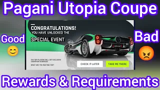 Asphalt 9 | Pagani Utopia Coupe | Special Event | Requirements & Rewards | Good Or Trash?🥳🤬