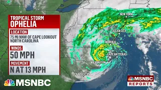 Tropical Storm Ophelia brings heavy rain and winds to North Carolina