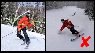 How to CARVE Telemark Turns - Using Your Shoulders -  TIP #2