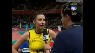 Sheilla, a maior pontuadora do jogo Brasil x Russia, concorda com a torcida: "O campeão voltou !"