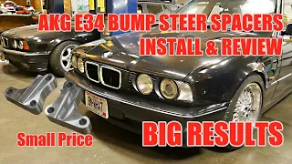 AKG BMW E34 E32 Bump Steer Spacer Install & Review. A MUST HAVE for lowered cars!