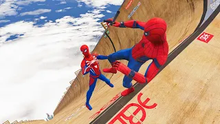 GTA 5 Epic Spiderman Ragdolls Compilation Ep.7 (Euphoria Physics, Fails, Jumps, Funny Moments)