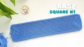 DIY Crochet Bag Base | Square 1 | How to Crochet Base of the Bag | Crochet a Rectangle | ViVi Berry