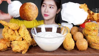 ASMR MUKBANG | Bburinkle Fried Chicken 💛 Lots of Bburinkle Dipping Sauce! Cheese Balls & Menbosha