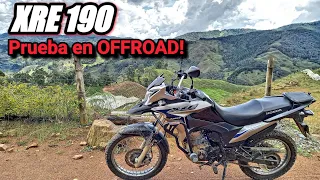 Honda XRE 190 Prueba en OFFROAD | NO es la MEJOR en ESTO | Medina Motors