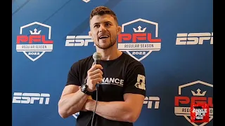 Natan Schulte stresses how important it is for him to start fast and find a finish | PFL 4