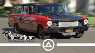 1966 Nova Wagon: TAPOUT Terror 650 hp Supercharged | Black Widow Exhaust