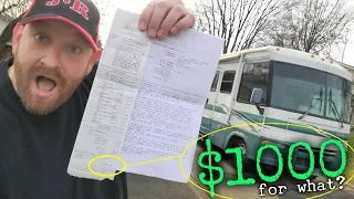 $1000 + RV "SERVICE" !!?? - So Disappointing.  RV Checklist episode 3 : Part 2