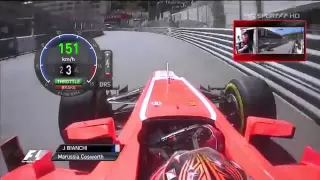 F1 2013 Monaco Q3   Jules Bianchi Onboard