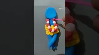 crafting krishna |DIY janmashtami special craft ideas |handmade krishna |air dry clay #shortsfeed