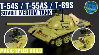 T-54S / T-55AS / T-69S - Soviet Medium Tank Triple - Sluban B1135 (Speed Build Review)