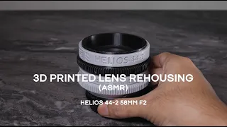 (ASMR) I printed 3D lens rehousing for Helios 44-2 58m f2 and 2 other Canon lens ! Shot on EOS R5C