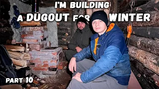 We are building a BRICK OVEN in a new DUGOUT | 24 hours in THE WILD FOREST