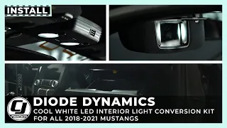 2018-2023 Mustang Install | Diode Dynamics Cool White LED Interior Light Conversion Kit