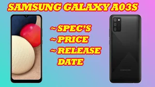 Samsung Galaxy A03s First Look, Design, Key Specifications, Camera, Features,Price,Release Date