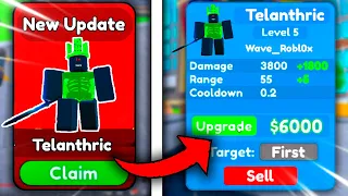 NEW *BEST* UPDATEN EVER! 😱 I GOT NEW UNIT TELANTHRIC! 😲 NEW UPDATE ☠️ | Roblox Toilet Tower Defense