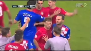 Srbija - Hrvatska 06.09.2013. 1:1(0:0) Matić i Šimunić isključenja.