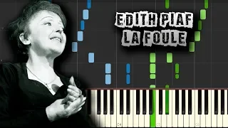 Edith Piaf - La Foule (subtitulos en francés y en español) [Piano Tutorial] (Download MIDI + Scores)