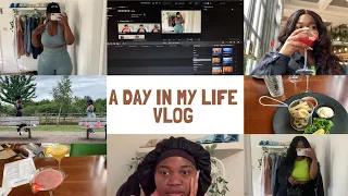 VLOG: A DAY IN A LIFE OF AN INFLUENCER VLOG | WORKOUTS+ SELF CARE + LUNCH+CONTENT CREATING.