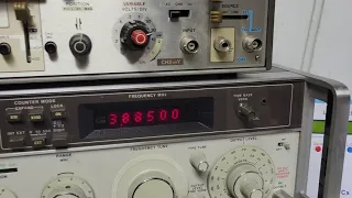 National NC-303 Receiver Hooked To My HP 8640B Signal Generator.