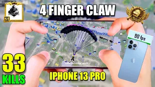 Finally🔥90 FPS in iPhone 13 Pro😱🔥|Best 4 Finger Controls in Pubg🔥| iPhone 13 Pro Pubg Mobile