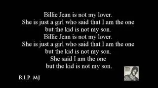 michael jackson billy jean lyrics