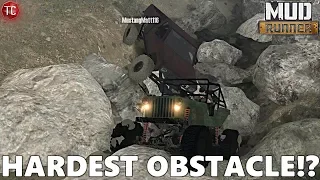 SpinTires MudRunner: HARDEST OBSTACLE!! WE CHEATED!? Martinez Canyon Map, Multiplayer Mods