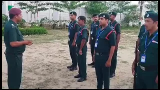 Security Guard morning briefing.