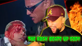 FIRST TIME WATCHING | The Rock leaves Cody Rhodes bloody in parking lot | THE ROCK KEPT HIS WORD