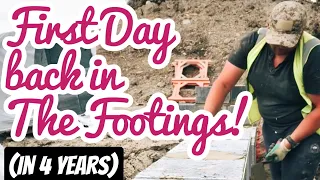 Bricklaying Vlog - Deep Footing Build - (Day 1) First Day back doing Footings! (In 4 years) - Part 1