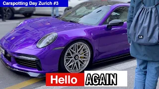 Carspotting Zurich (Day 3) The Purple Porsche is back in town!  #carspotting
