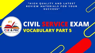 Civil Service Exam Drill for 2024 (VOCABULARY PART 5 )